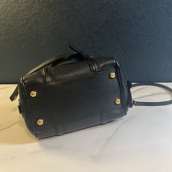 Burberry Boston Italian Leather Crossbody Classic Authentic Gold Hand Bag - Picture 7 of 17